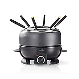 Fondue-Set - 6 Personen - 2.3 l - Einstellbare Temperaturregelung - 800 W - Cool touch Griff - Anti-Rutschboden - Überhitzungsschutz