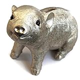 Bada Bing XXL Tier Spardose groß in Perlmutt Silber - Sparschwein zuckersüßes und niedlich - hochwertig und liebevoll verarbeitet - edles Geschenk für Kinder und Erwachsene - Geburtstag Hochzeit Deko