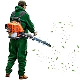52cc Laubbläser Benzin, Laubsauger Benzin mit 6800 U/min und 550 CFM, Zweitakt Laubbläser für effizientes Laubblasen, Laubgebläse Ideal für große Gärten, Parkanlagen und Landschaftspflege