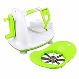 Handgekurbelter Apfelschäler, Obstschäler mit Schneider, effizientes Küchenwerkzeug zum Schälen von Äpfeln, Birnen, Kartoffeln, ABS-PC-Material, 406 g, 120 x 210 x 155 mm (Reguläre Version)