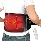Comfytemp Wärmegürtel Vibrationsmassage für Rücken mit 25Wh Akku,155cm Verstellbare Riemen Kabellos Heizgürtel Massagegerät mit 3 Wärmestufen & 3 Massagemoden,Abschaltautomatik Rückenwärmer XL