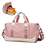 Sporttasche Mädchen für Frauen, Reisetaschen mit Schuhfach und Nassfach , Gepäckstücke für Sport, Camping, Reisen und Schwimmen