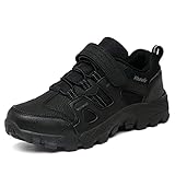 Voovix Kinder Sneaker für Jungen Wanderschuhe Mädchen Turnschuhe Trekkingschuhe Kinderschuhe Sportschuhe Laufschuhe Sneaker Outdoorschuhe Schwarz36