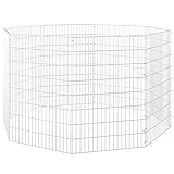 Gecheer Freilaufgehege Hühnerkäfig Hühnerstall 8-teilig 54x80 cm Verzinktes Eisen