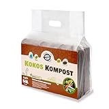 Coco&Coir® 6 x 650 (9L) Kokoserde | Kokosblumenerde| Kokospflanzerde | Kokos-Kompost | Blumenerde aus Kokosfaser | Kokostorf | Kokoseinstreu Bodengrund für Reptilien | 100% natürlich | | Kokoshumus