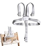 DWFEYOI 1 Stück 5 Punkt Gurt Sicherheitsgurt Hochstuhl Multifunktional Kinderschutzgurt Hochstuhl Gurt für Buggy, Kindersitz, Kinderwagen und Hochstuhl,hauck hochstuhl zubehör,Grau