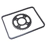 136 Glieder Kette 428 37T Motorrad Antriebskette mit Kettenrad für 43cc 49cc Minimoto Moped Roller 2 Takt Pocket Bike Mini Quad ATV