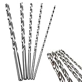 Spiralbohrer Set Extra Lange HSS Direkt Schaft Bohrer Bit 200mm, 4/5/6/8/10mm Durchmesser