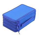 SEWACC 72 Mäppchen Aufbewahrungsorganisator für Kunstbedarf Buntstiftetui Schwarze Buntstifte Schreibwarentasche Bleistift schüleretui schreibwaren Organizer Stiftrolle stifte Tasche Blue
