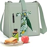 Hihealer Lunch Tasche Damen 2025Neueste Lunch Box Weihnachtsgeschenke für Damen, Kinder, Mädchen Isolierte Botanische Flexi Faltbare Bento Lunch Taschen Ideal für Schule/Reise/Arbeit/Picknick/Geschenk