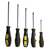 Phillips Schraubendreher Set (5 * 75mm, 6 * 100mm, 6 * 125mm, 6 * 150mm, 6 * 200mm) Phillips Schraubendreher mit magnetischen Spitzen Weicher ergonomischer Griff von Standard- oder Präzisions