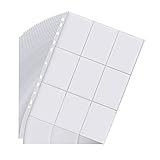 Newpop 40 stück Sammelkarten Hüllen Doppelseitiger 720 pockets, Karten Sleeves Transparent, Leere Sammelmappe Folien 11 Löcher, Sammelkartenzubehör für Pokemon Spielkarte, Basketball/Fußball Karten