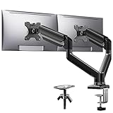 ErGear Monitor Halterung 2 Monitore für 17 bis 32 Zoll Bildschirme, Bildschirmhalterung 2 Monitore, Monitorhalterung 2 Monitore mit Einer Tragfähigkeit von 2–10 kg, 2 Montageoptionen/VESA 75/100