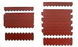 Birsppy Mini Dachschindeln,Rot,Dachpappe,Vogelhäuser,Kaninchenstall,Holzgestell,Betonsäulenüberdeckung,Sandkastendächer,Hundehütte,Briefkasten,Geräteschuppen