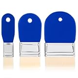 3 Stück Pinselset Flachpinsel Set Maler 1/2/3 Zoll Malerpinsel Pinsel Set Lackierpinsel mit Holzgriff Pinsel Lasur Holz Breit für Farben Wandfarbe, Lacke & Kreidefarbe Kunst Malerbedarf(Blau)