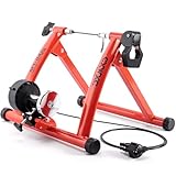 CXWXC Fahrrad Rollentrainer, Klappbar Stahl Bike Trainer mit Schnellspanner Vorderradunterlage Radtrainer für 26-29 Zoll Fahrradtraining Fahrradfahren Zuhause Indoor