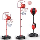 Kinder Basketballkorb Boxsack für Kinder Basketballkorb Outdoor Indoor Verstellbare Korbhöhe Basketball Korb Boxsack Stehend Kinder Spielzeug Geschenke