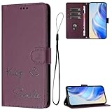 GBWQPLJV Klapphülle aus Leder mit Anti-Fingerabdruck, magnetisch, kompatibel mit Itel A50C A80 ItelA80 4G, geprägt, staubdicht, Kartenfächer, Brieftaschenclip, Handyschale (Weinrot, LG A80 4G)