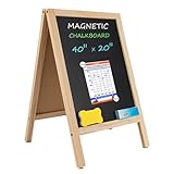 Kreidetafel Aufsteller, Kundenstopper Mit Holzständern - Kleine Desktop Küchentafel Mit Kreide für Bar, Café, Küchen 25 x 40 cm