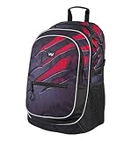 Baagl Schulrucksack für Jungen, Schulranzen für Kinder mit ergonomisch geformter Rücken, Brustgurt und reflektierende Elemente (Volcano)