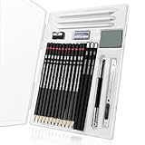 Bleistifte Set, 23 Zeichenstifte Set, Zeichenstifte Professionell Set Mit Radiergummi und Spitzer, für Kinder, Künstler, Erwachsene, Skizzieren Liebhaberin (2h H F Hb B 2b 3b 4b 5b 6b 7b 8b)