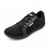 Hitmars Barfußschuhe Herren Damen Barfussschuhe Traillaufschuhe Barfuß Schuhe Zehenschuhe Trail Running Sneaker Trekkingschuhe Fitnessschuhe Unisex Schwarz 1 Größe 43