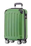 BEIBYE Hartschalen-Koffer Trolley Rollkoffer Reisekoffer Handgepäck 4 Rollen (M-L-XL-Set) (Olive, M)