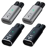 4PCS 5V USB C Ladegerät Adapter Ladekonverter Kompatibel Ladekonverter kompatibel mit Rasierern und Trimmern, Typ C Konverter für verschiedene Modelle
