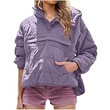 Generisch Winterjacke Damen Lang Outdoor Wintermantel Bequem Winter Baumwoll Jacke Mantel Daunenjacke Elegant FleecejackeSchick Steppjacke Casual Mode Kapuzenjacke Steppmantel Warm Outdoorjacke