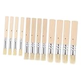 PHENOFICE 4 Bürste acrylpinselset holzstiel Wasserfarben Pinselset Wasserfarben stifte pinselset aquarell Ölmalpinsel mit Borsten Borstenpinsel Vorlagenpinsel Borstenschablone Malpinsel