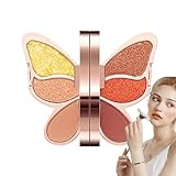 Lidschattenpalette - 6 Farben Matte & Shimmer Lidschatten -Set | Schweißdichtes, lang anhaltendes Glitzer-Augen-Make-up, hochpigmentierbares Lidschatten-Kit für professionelles und tägliches Make-up