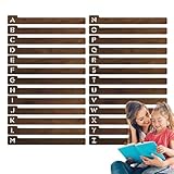 Schallplatten Album Trenner - 26-Teilige Holz-Aufbewahrung Alphabetisch | Alphabetische Schallplatten-Register Bücher-Sortierer,Für Musikliebhaber Deko Wohnzimmer Arbeitszimmer Schlafzimmer Und Büro