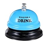 Arcjunys Tischglocke Tischklingel Rezeptionsklingel aus Edelstahl Metall Service Glocke Service Bell für Restaurant Küche Hotel Bars Schulen Krankenhäuser Lagerhäuser Blau