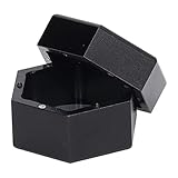 EVTSCAN Tragbarer Mini-Billard-Kreidekoffer, sechseckiger Pool-Queue-Kreidebox-Halter, Billard-Zubehör (Black)