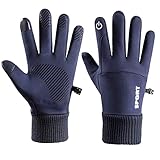Clicitina Winterhandschuhe Männer Damen Winter Warme Handschuhe Arbeitshandschuhe Laufen Fahren Radfahren Arbeit Wandern Winter Neujahr Geschenke WUh838 (Blue, One Size)