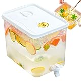 Saftspender für Kühlschrank, gefilterter Wasserspender für Kühlschrank mit Zapfhahn und Speicherdatum für den Kühlschrank, Wasserkrug für Kühlschrank, Kaltgetränkebehälter für Bar-Party