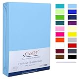 Camry Spannbettlaken 60x120cm - 70x140cm Babybett & Kinderbett Baumwolle Hellblau für Matratzen bis 15cm Matratzenhöhe Oeko-Tex 100