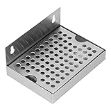 Acouto Wall Mouted Tropf Tably, Edelstahl -Tropfschale mit Grill, Kaffee, Bier, Wein oder Andere Getränke, Einfache Wandmontage ， 6.1x4,4x2,6in