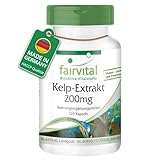 Fairvital | Kelp Extrakt 200mg - HOCHDOSIERT - vegan - 120 Kapseln - 300µg Jod aus Braunalgen