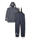CareTec Baby und Kinder Regenjacke und Regenhose im Set, Dark Navy (778), 128