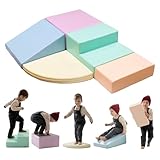 IGLU SOFT PLAY Corner Climber 5 STK Schaumstoff Bausteine Kinder und Baby zum Klettern Schaumstoffbausteine Kletterblöcke (Pastel)