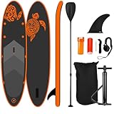 NEMAXX® SUP Board 320×78×15 cm – bis 140 kg – aufblasbares Stand-Up Paddle Board Set mit Tasche, Paddel, Finne, Pumpe & Reparaturkit – Allrounder Surfboard PB320 II