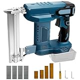 Akku Tacker Nagelpistole Kompatibel mit Makita 18V Lithium-Akku, 100W Elektro Tacker Elektrotacker für Holz mit 500 Nägel und 500 Tackerklammer