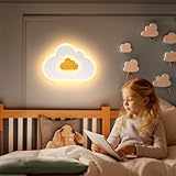 AOEH LED Deckenleuchte Schlafzimmer Kinderzimmerlampe Deckenlampe Deckenleuchte Für Kinder Wolken Wandleuchte Holz 17W 3000K Baby Deckenlampe Jungen Für Kinderzimmer,Spielzeugzimmer,30CM