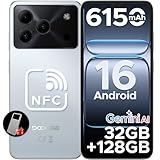 DOOGEE Note 56 Pro AI Android 16 Smartphone Ohne Vertrag, 32GB+128GB/2TB TF, 6150mAh, 6.56' HD+ IPS, T7225 Octa Core Handy Günstig, 13MP+8MP, Dual SIM 4G Simlockfreie Handys,Gemini AI, OTG,NFC,Face ID