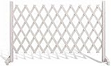 llxyzrzbhd Scherengitter Holz Rankhilfe Holzgitter Rankgitter Holz Dekorerweiterungszaun Tierbarriere Holz Pflanzenpalisaden Sichtschutz für Terrassenblumenpflanzung 5 Größe 818(Color:White;Size:28