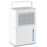SOARS Luftentfeuchter 12L/24h, Mobiler Raumentfeuchter mit 3 Modi, Entfeuchter mit 24H Timer, Autoabschaltung, Abtauen, LED Display, Luftentfeuchter elektrisch für Wohnung, Keller