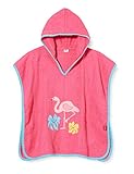 Playshoes Mädchen Poncho Flamingo 340068, 18 - Pink, L (ab ca. 4 Jahre)