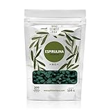 Bio-Spirulina 300 Tabletten. Maximale Dosis 3000 mg. 100% Spirulina-Algen von höchster Reinheit. Antioxidativ, natürlich und ohne Zusatzstoffe | Entgiftend/sättigend/vegan. Super-Food-Pille