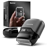 Dyoonoer Rasierer Herren Elektrisch mit LED-Anzeige, Folienrasierer Herren, IPX7 Nass-Trockenrasierer mit 3 Flexiblen Klingen, USB-C Ladestation für Gesicht und Bart - D/B/71dB